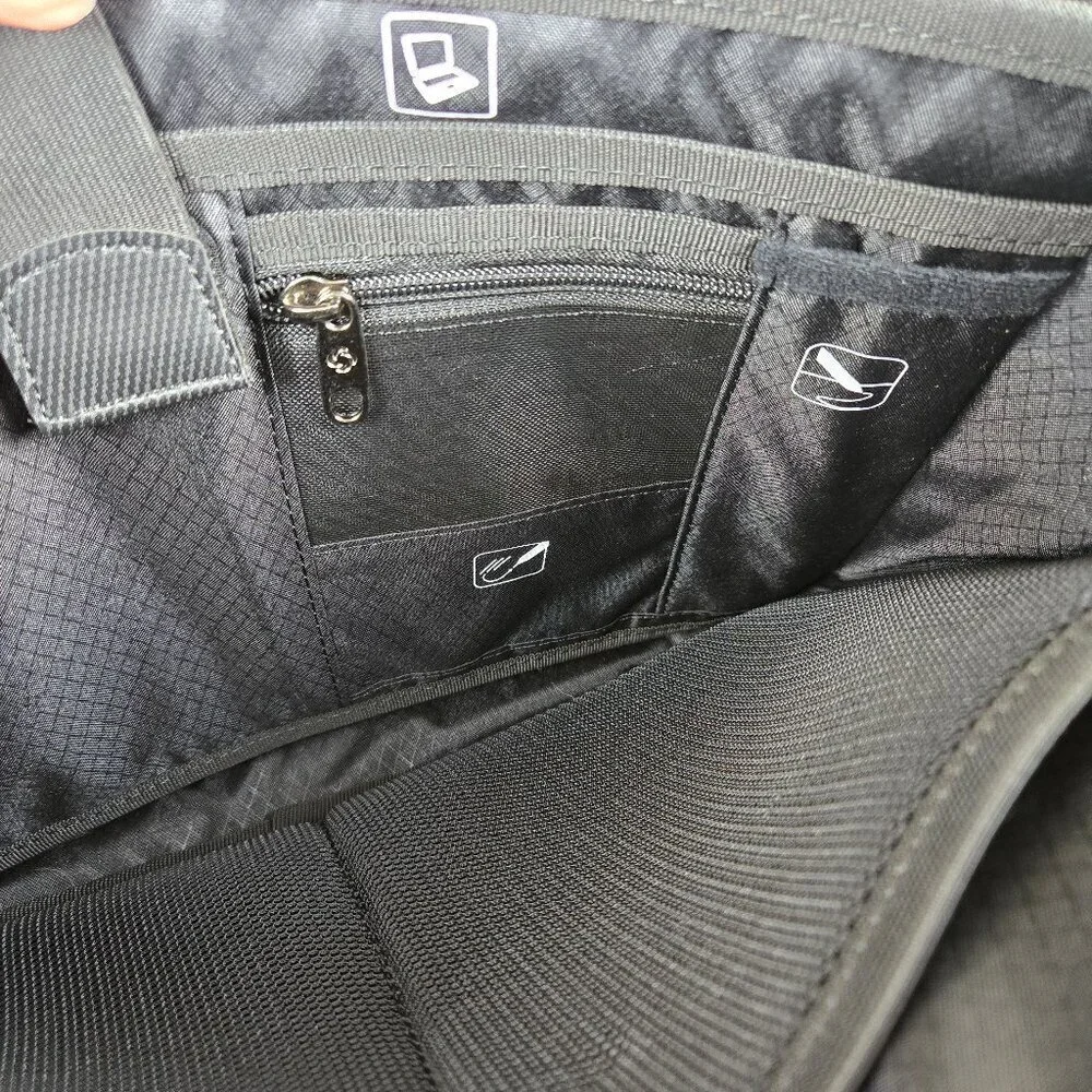 Samsonite Gray Computer Laptop Travel Bag Double Handles Detachable Strap